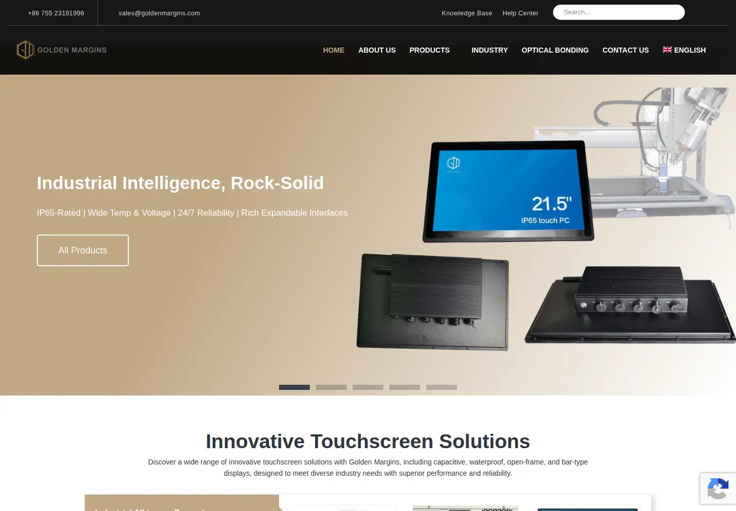 Screenshot of goldenmargins.com