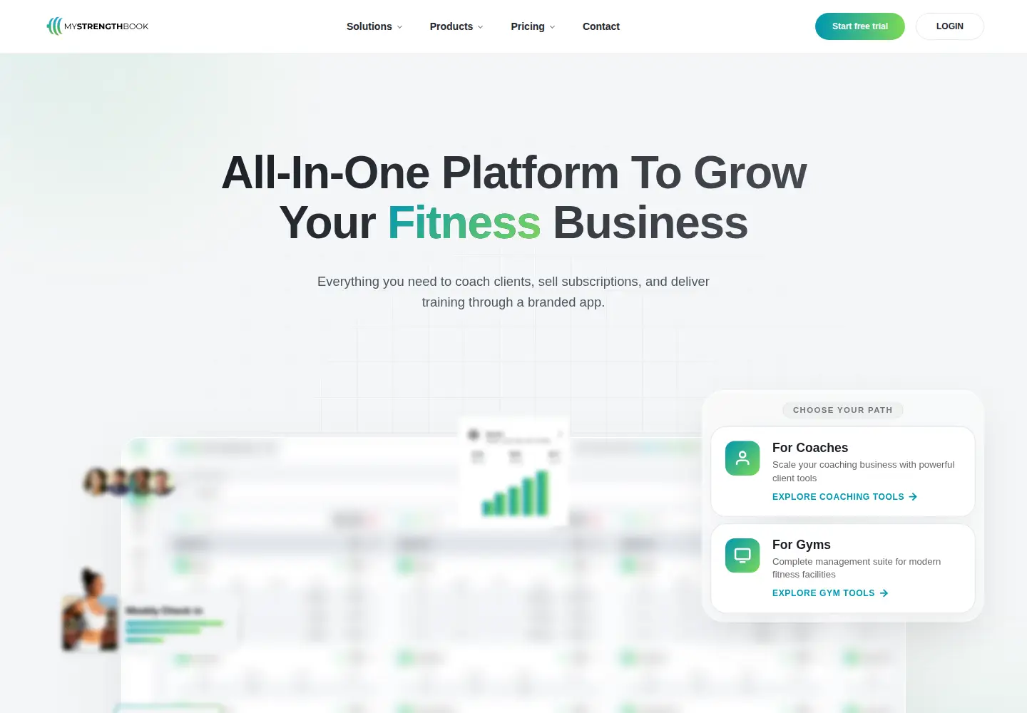 Screenshot of mystrengthbook.com