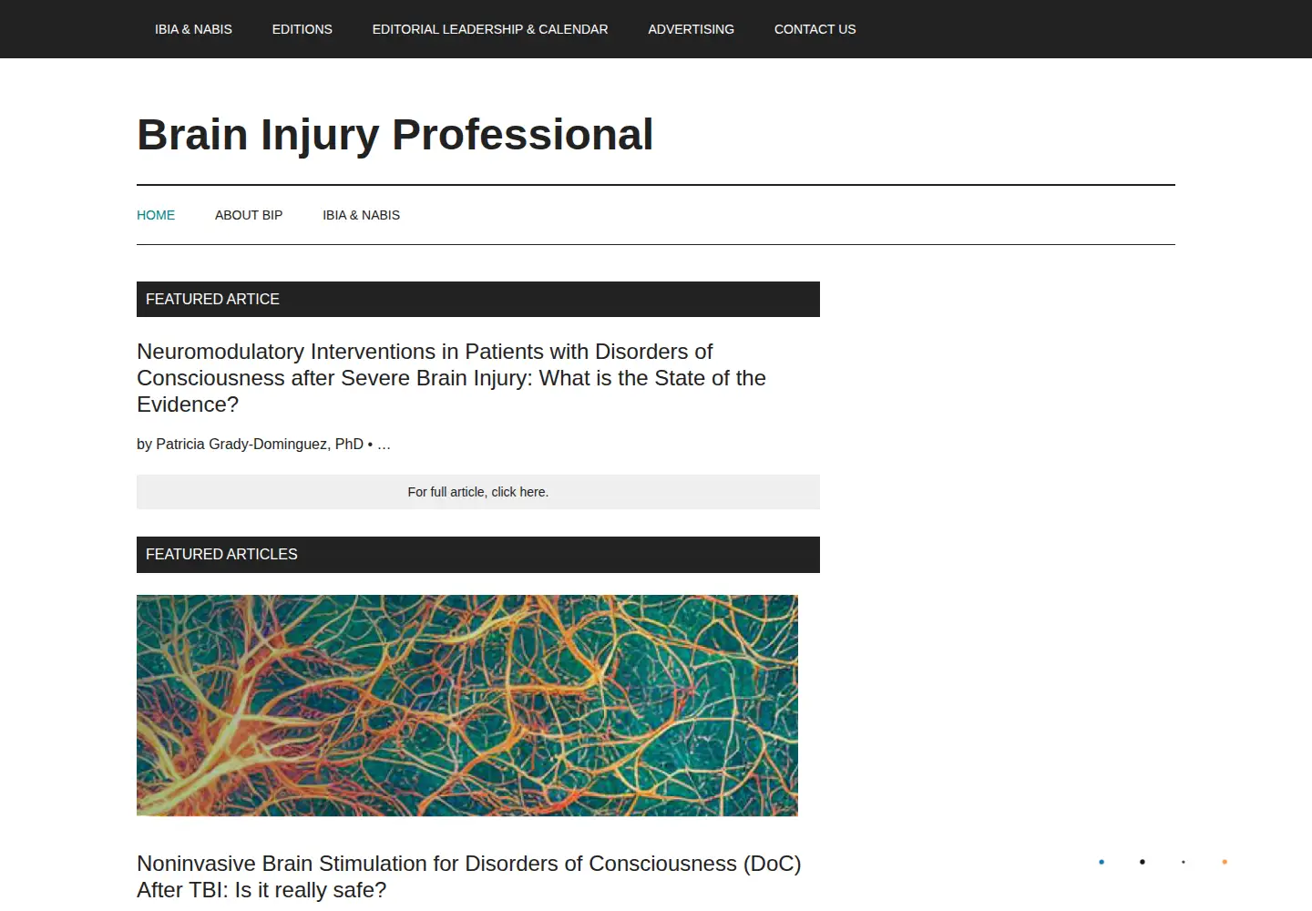 Screenshot of braininjuryprofessional.com