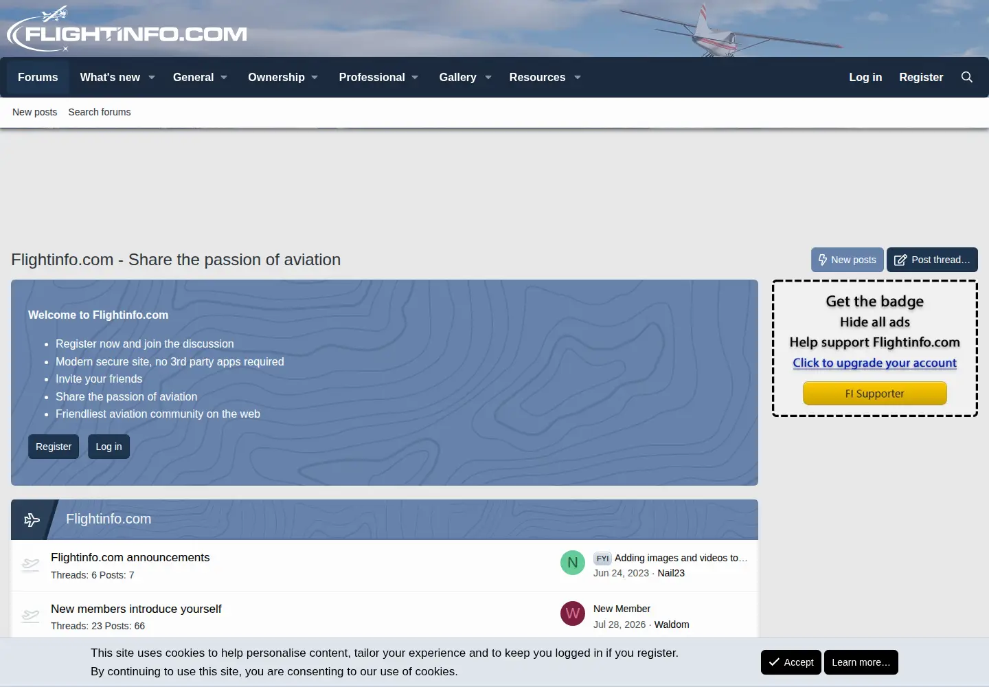 Captured homepage of flightinfo.com in the current scan