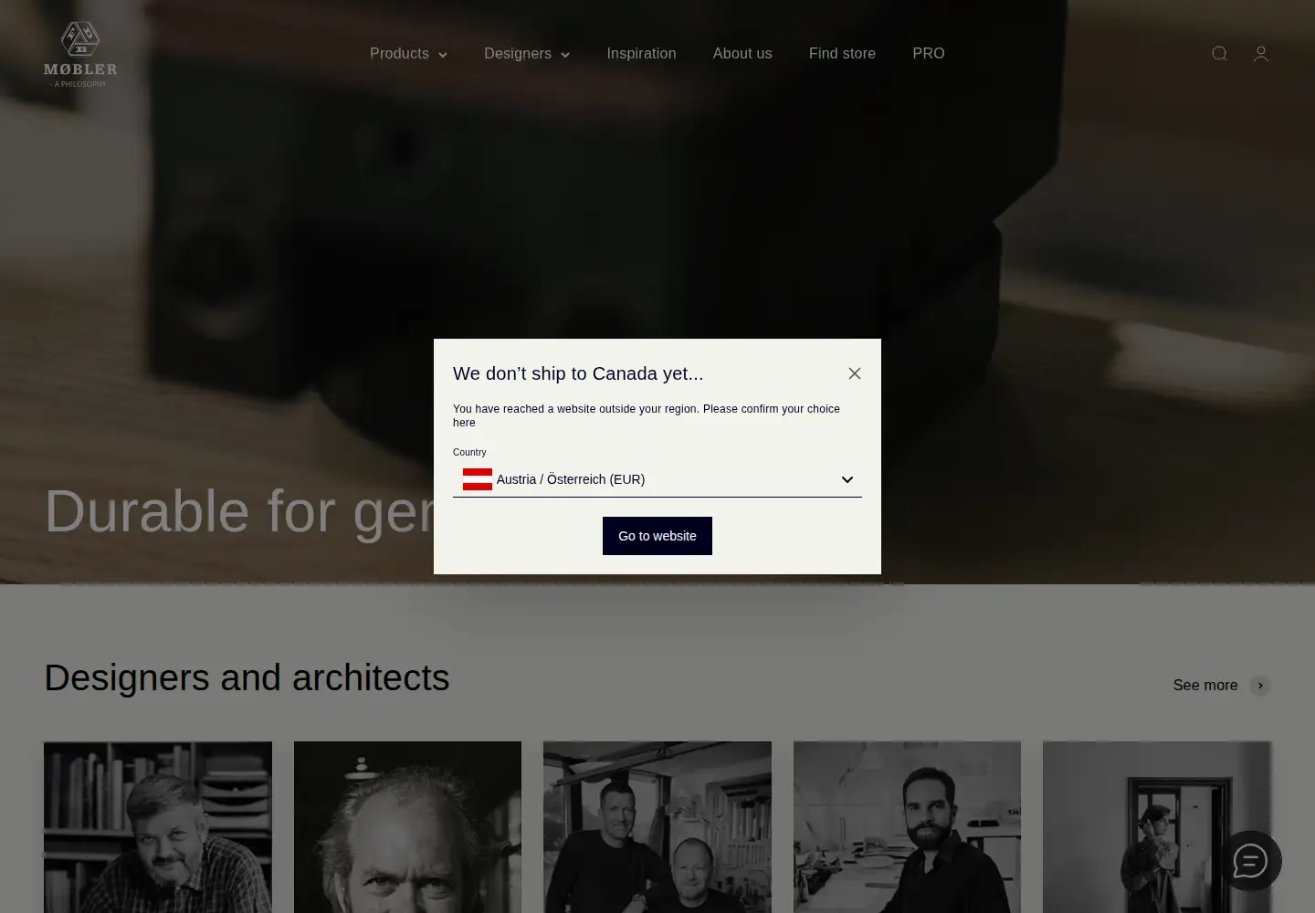Screenshot of fdbmobler.com