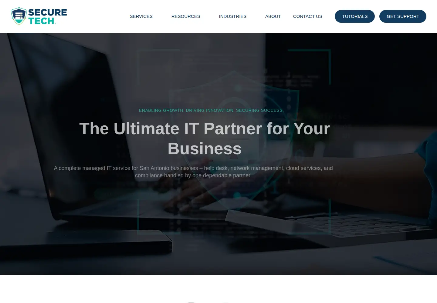 Screenshot of getsecuretech.com