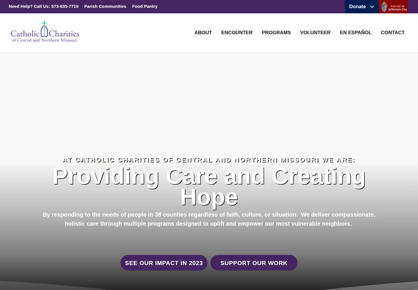 Captured homepage of cccnmo.org in the current scan