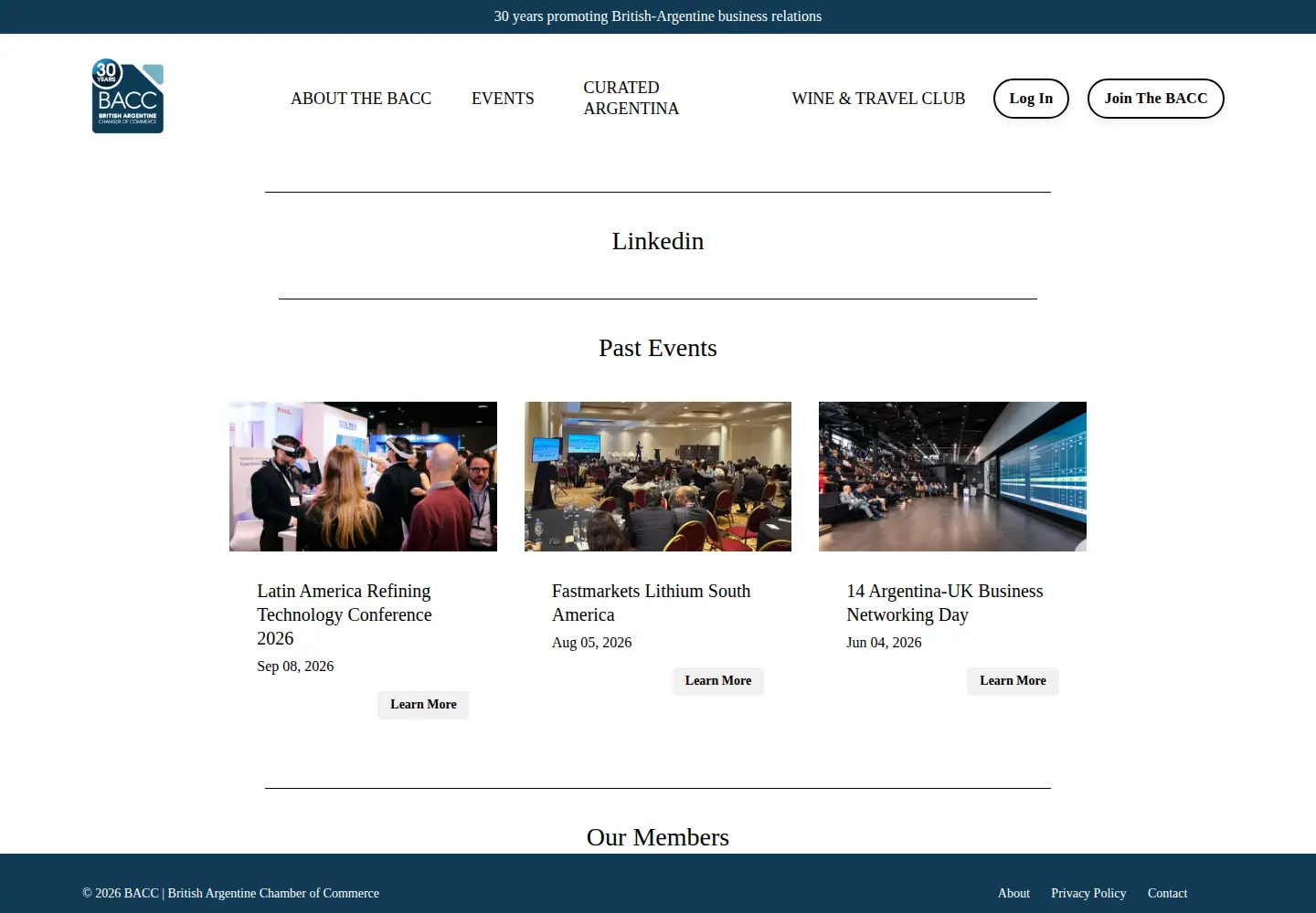Screenshot of baccnetwork.com