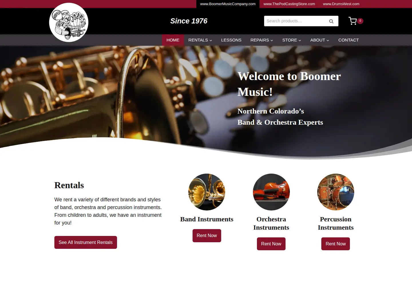 Screenshot of boomermusiccompany.com