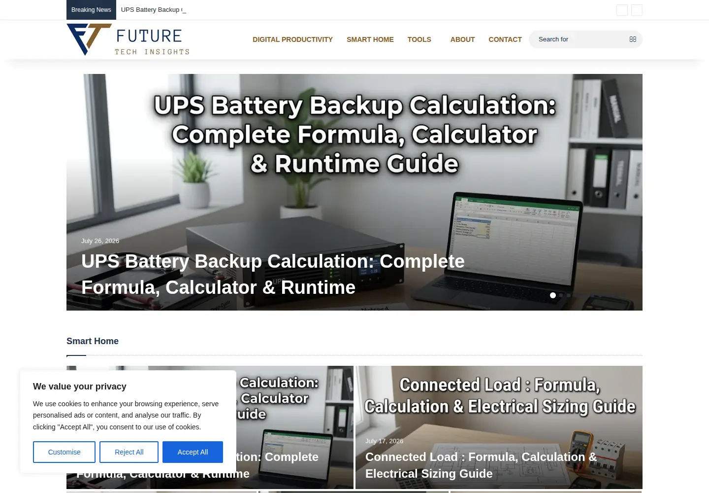 Screenshot of futuretechinsights.io