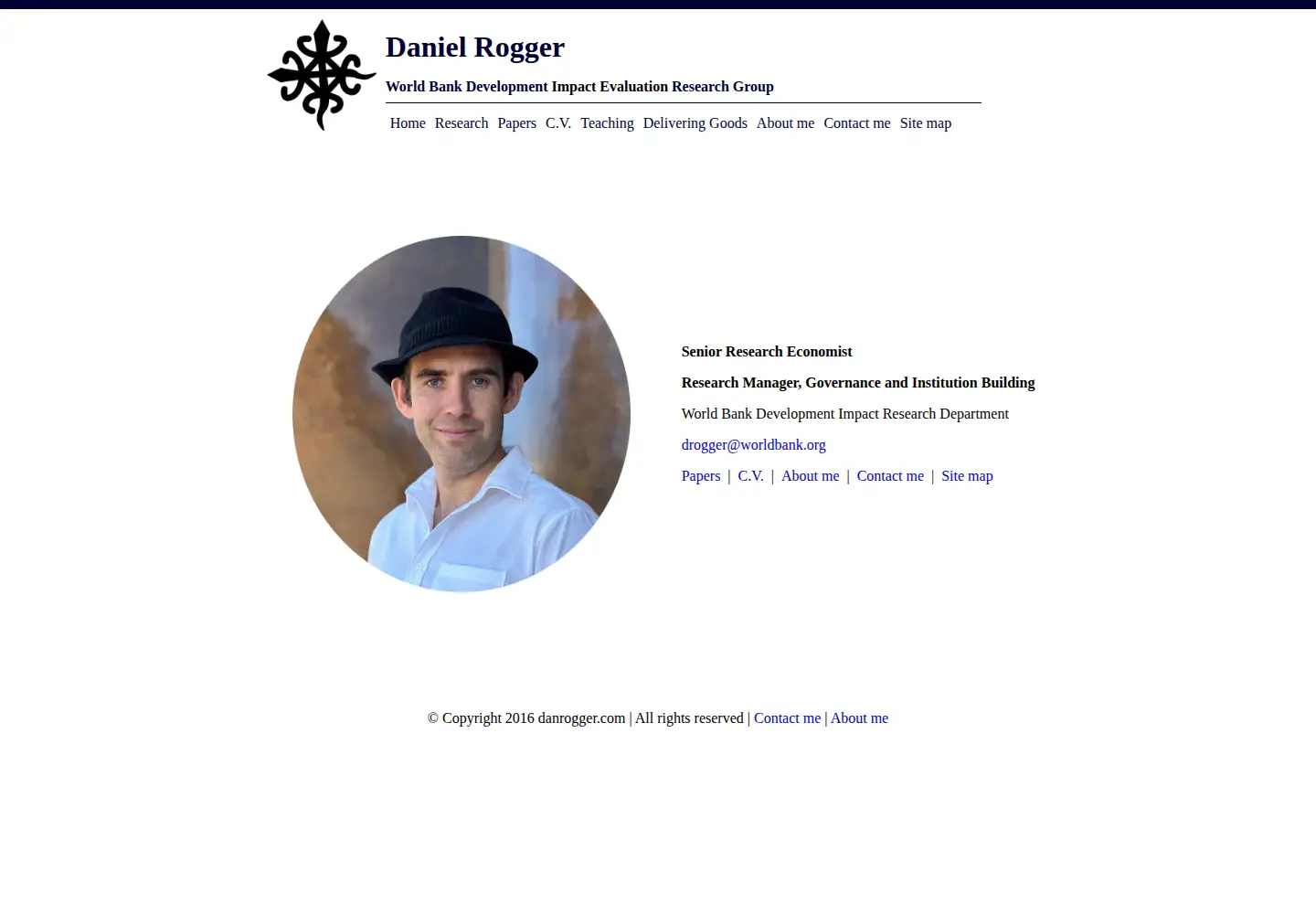 Captured homepage of danrogger.com in the current scan