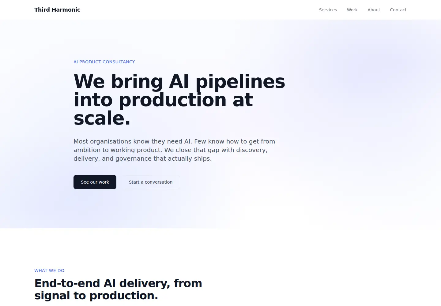 Screenshot of thirdharmonic.co.uk