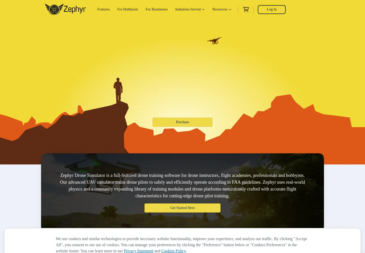 Screenshot of zephyr-sim.com