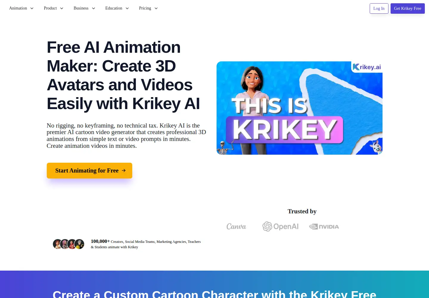 Screenshot of krikey.com