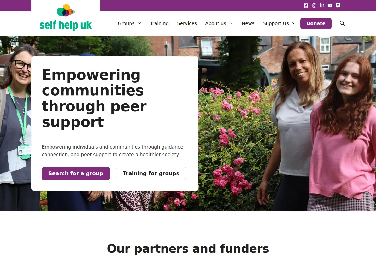 Screenshot of selfhelp.org.uk