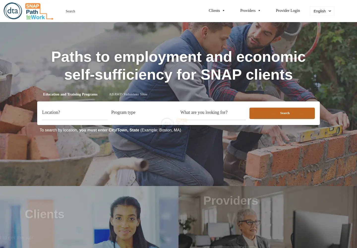 Screenshot of snappathtowork.org