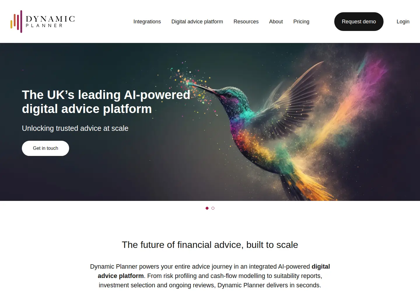 Screenshot of dynamicplanner.com