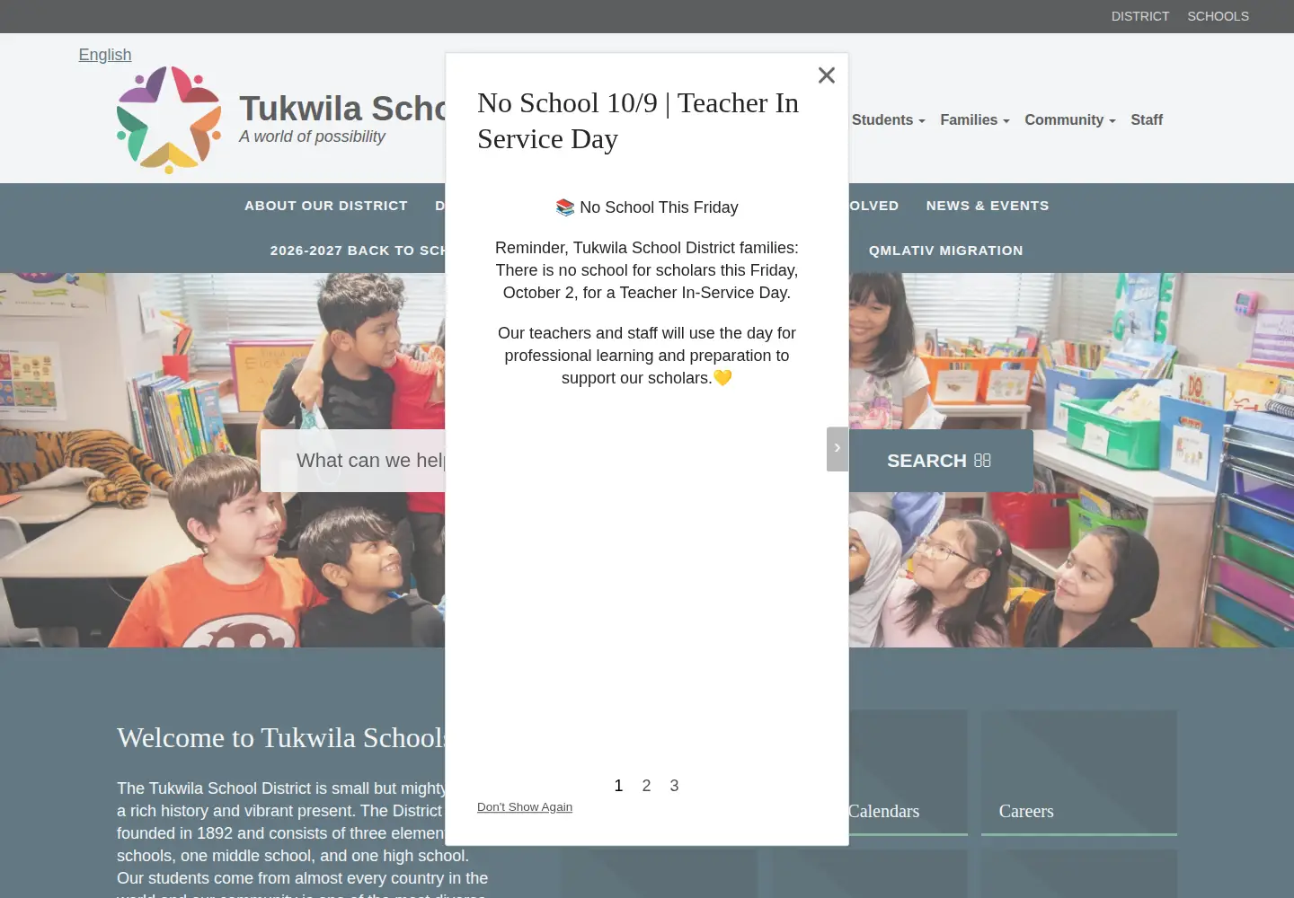 Screenshot of tukwilaschools.org