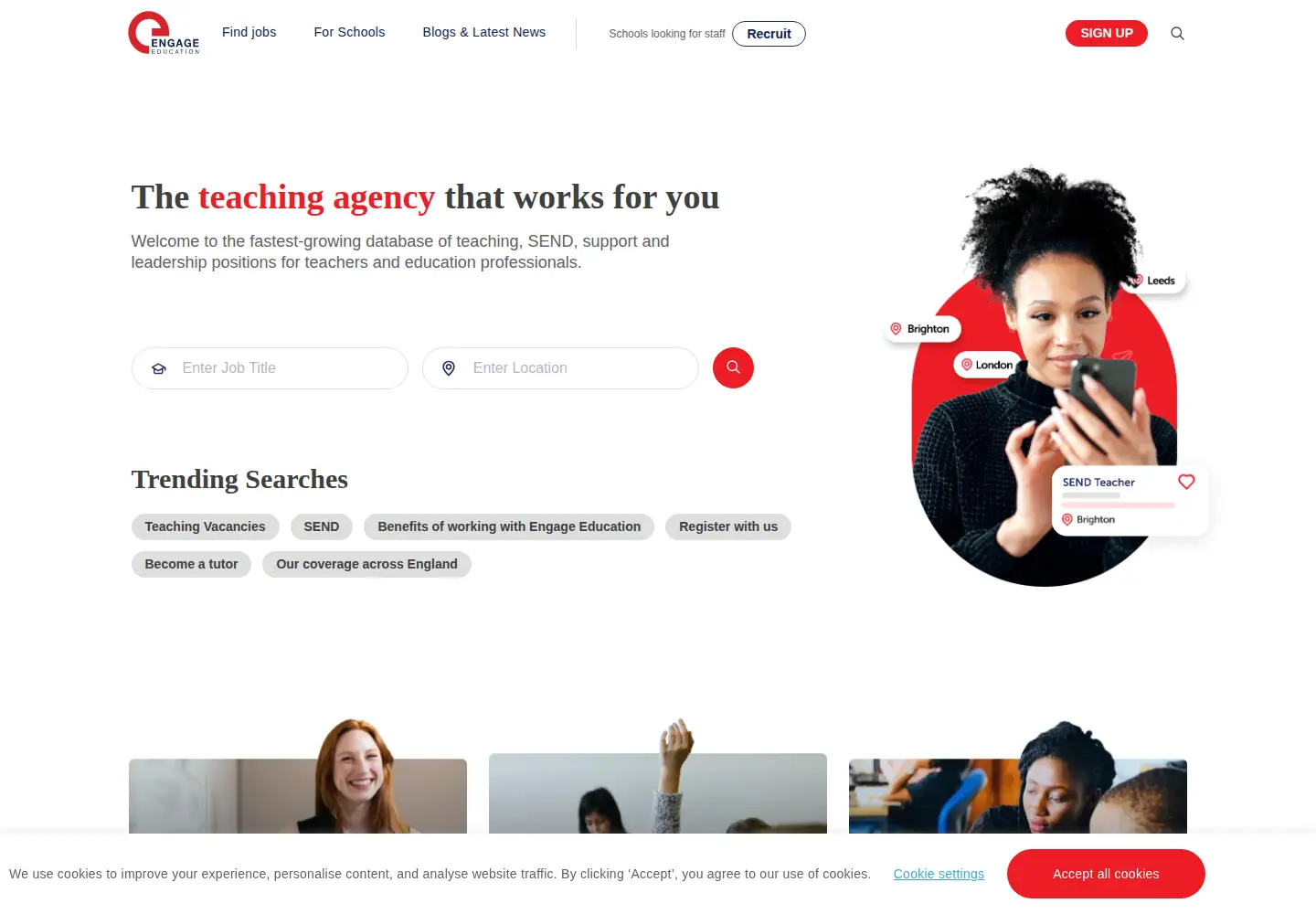Screenshot of engage-education.com