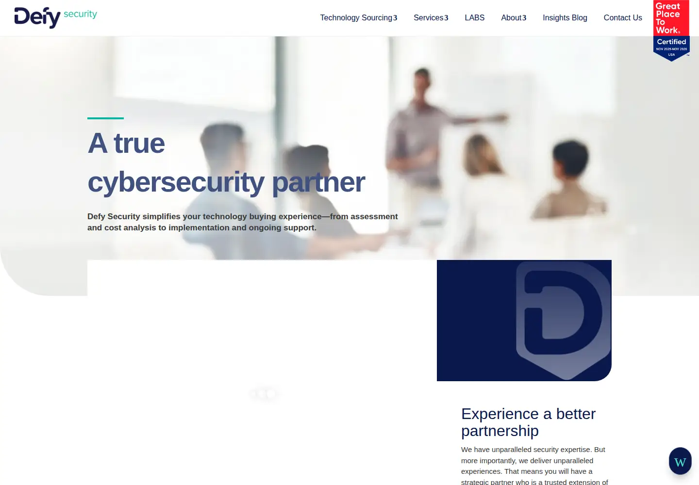Screenshot of defysecurity.com