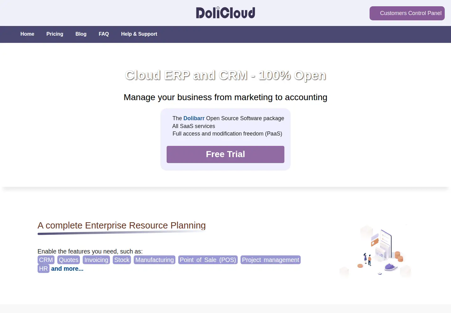 Screenshot of dolicloud.com