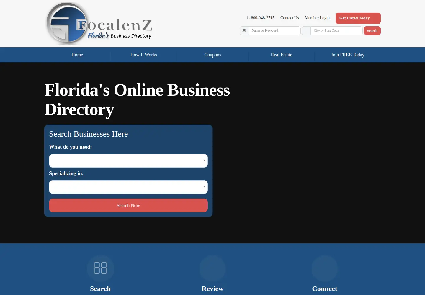 Screenshot of focalenz.com