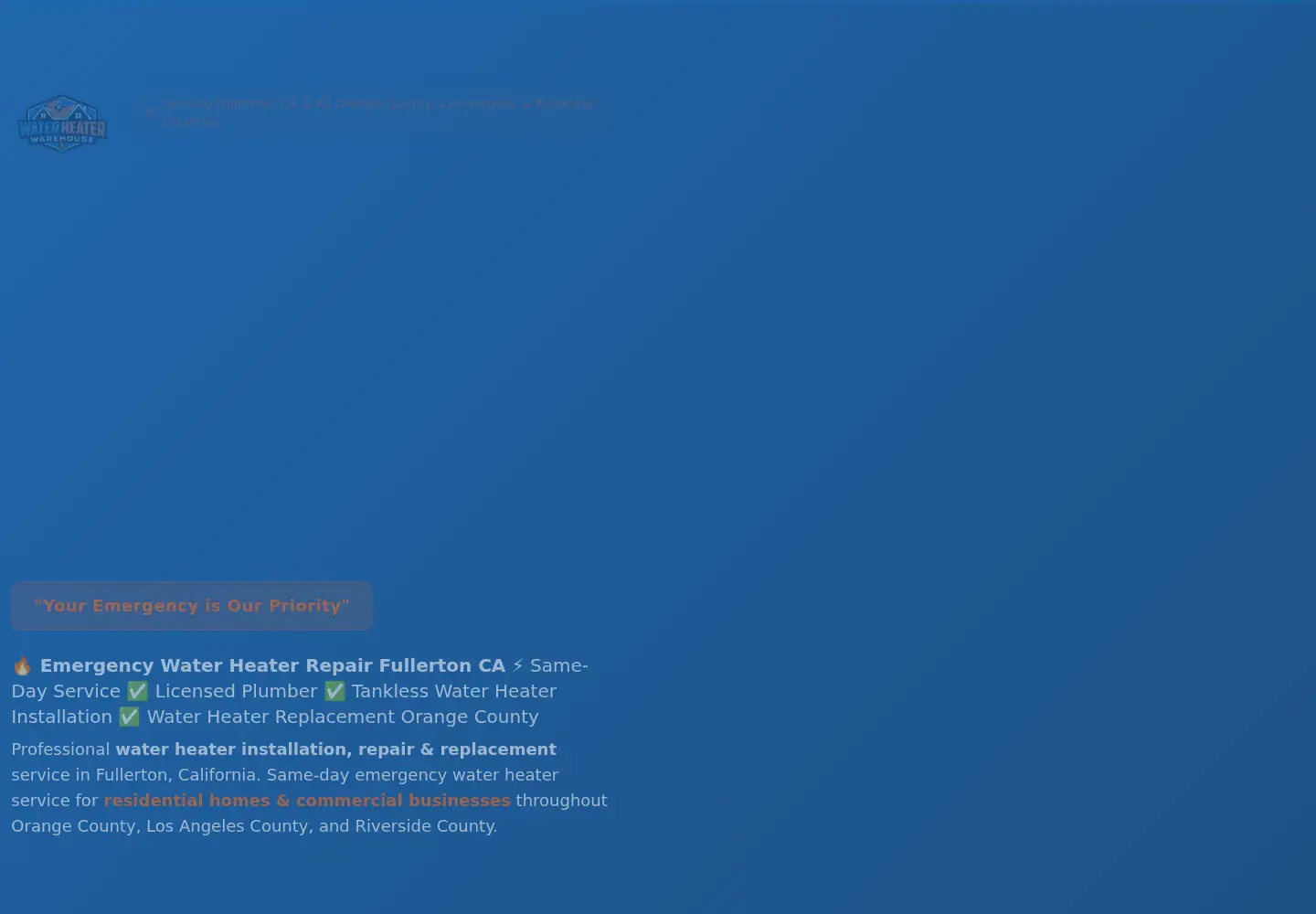 Screenshot of thewaterheaterwarehouse.com
