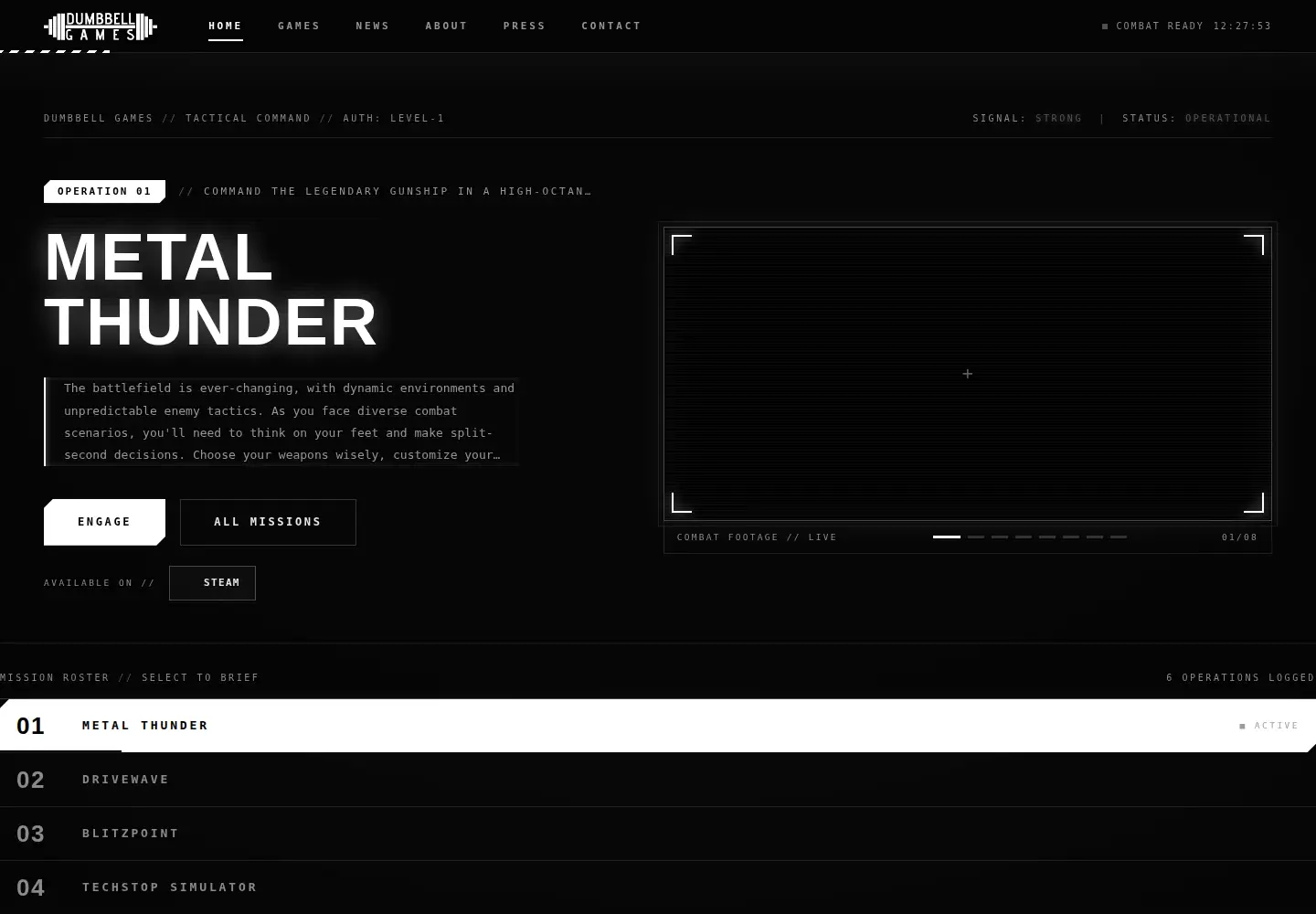 Screenshot of dumbbellgames.com