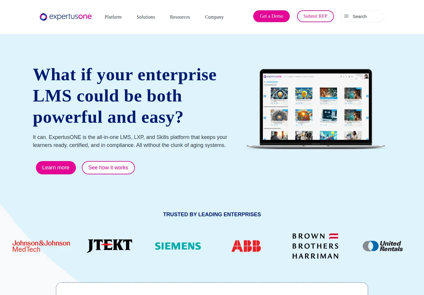 Screenshot of expertusone.com