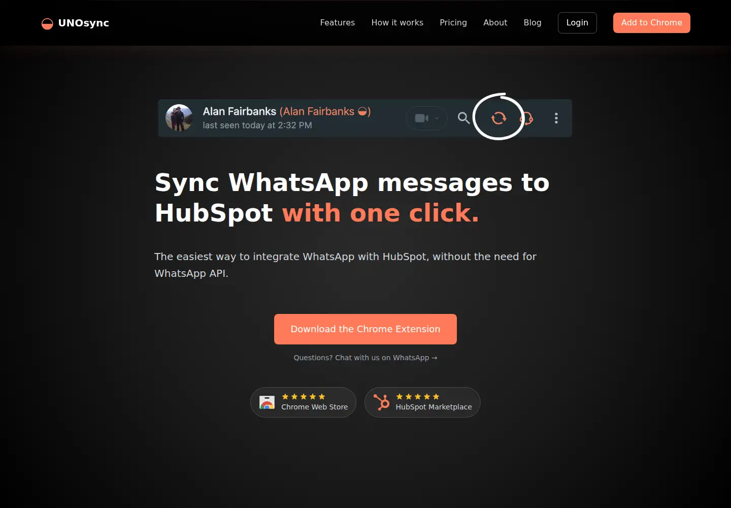 Screenshot of unosync.co