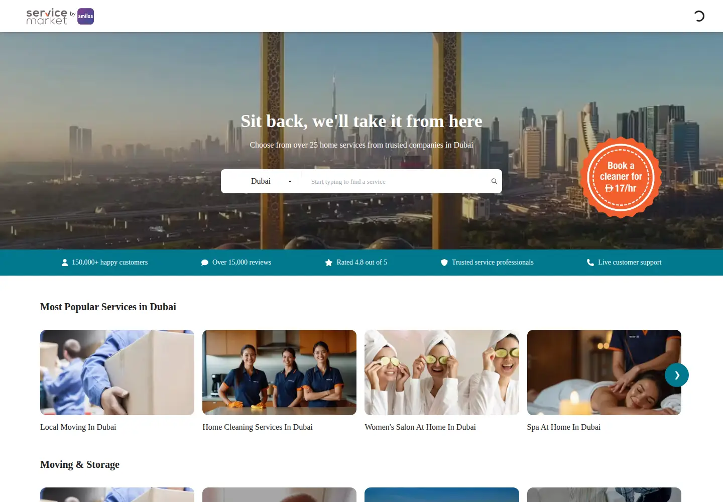 Screenshot of servicemarket.com