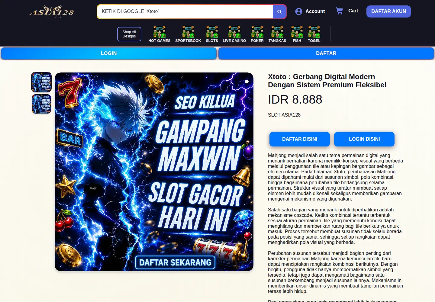 Screenshot of xtoto.org