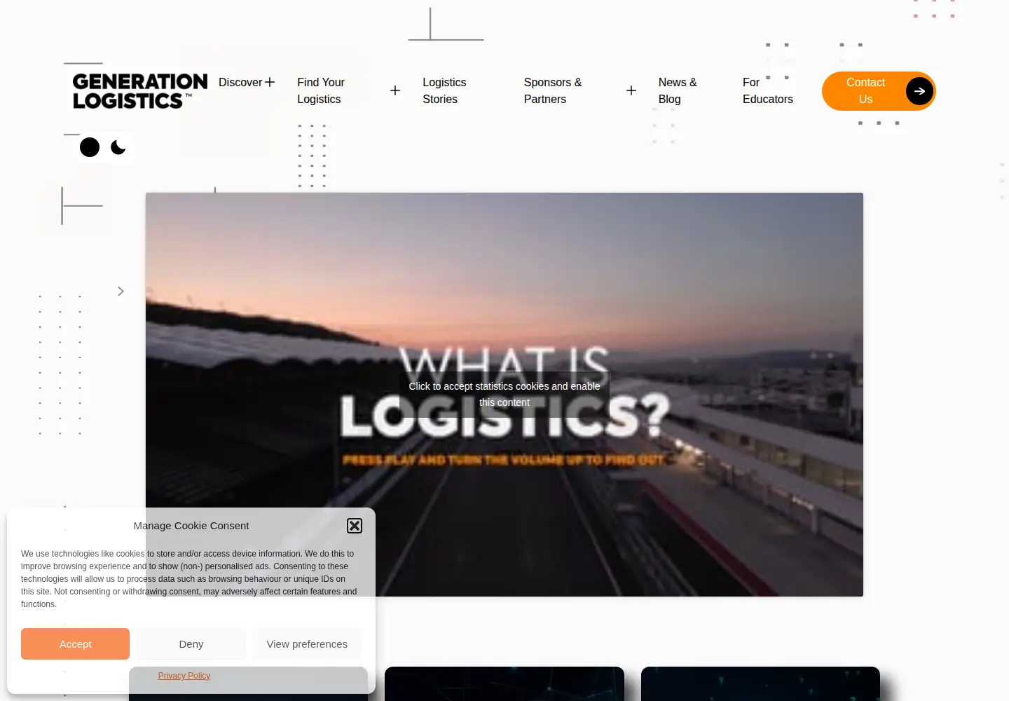 Screenshot of generationlogistics.org