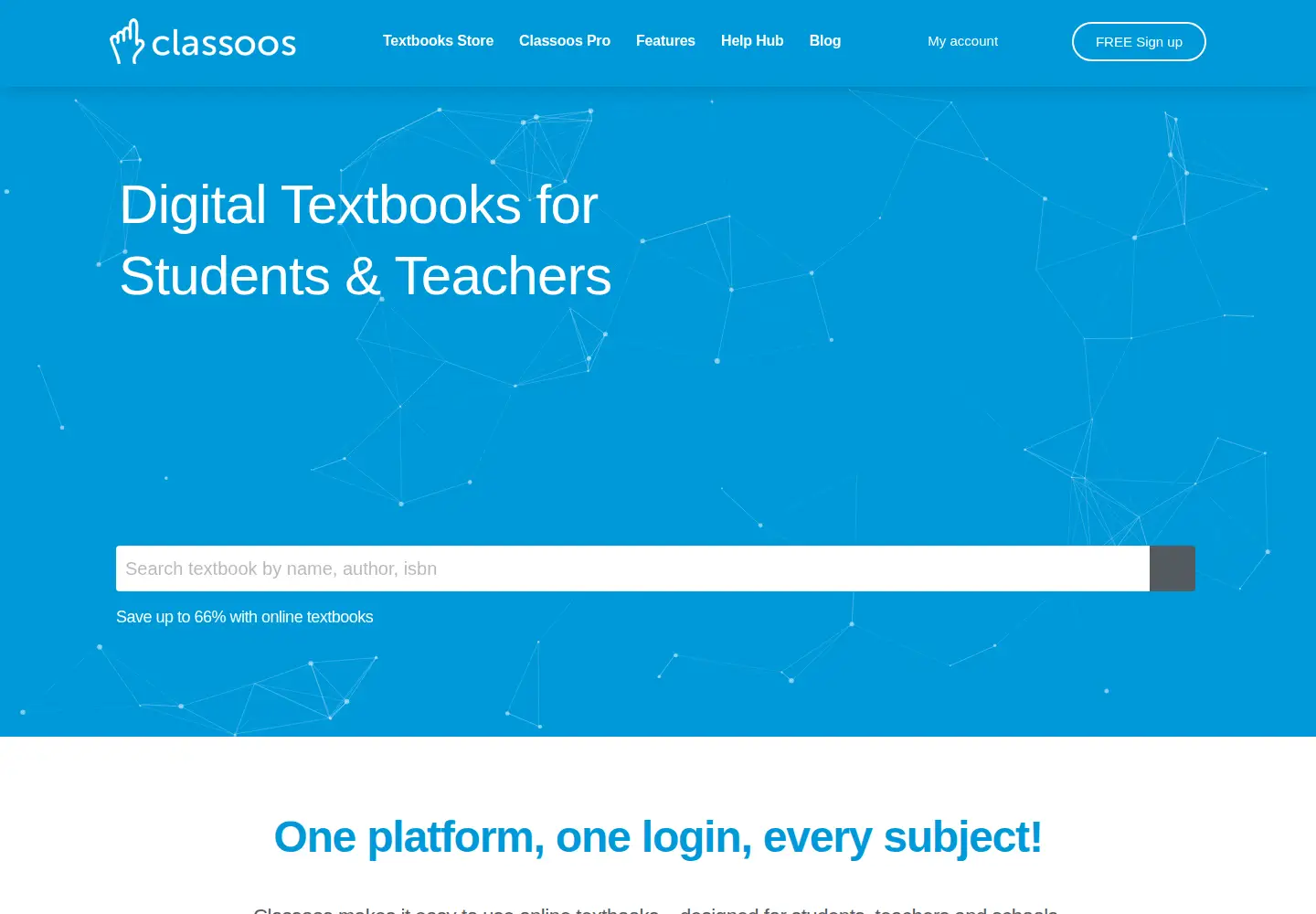 Screenshot of classoos.com