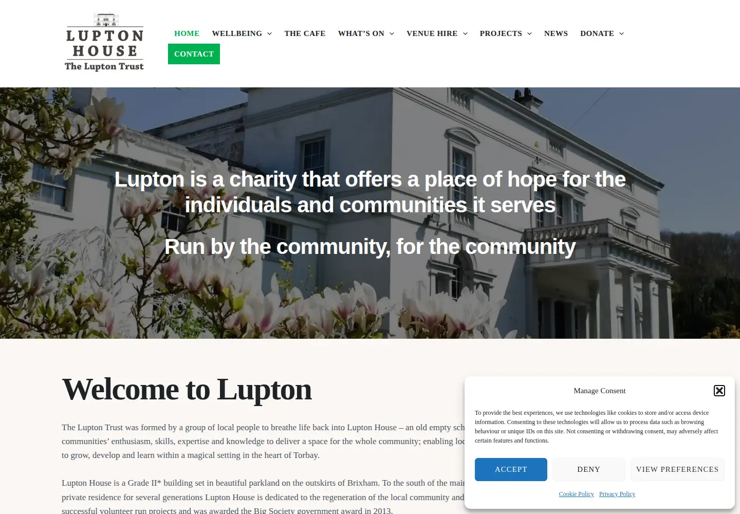 Captured homepage of discoverlupton.com in the current scan