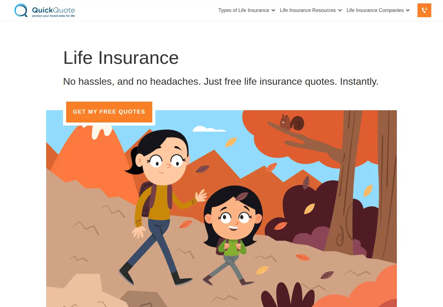 Captured homepage of quickquote.com in the current scan