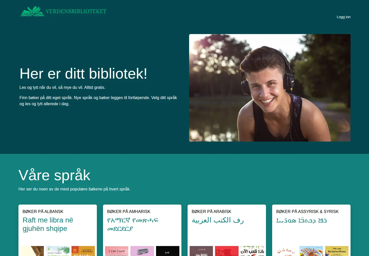 Screenshot of verdensbiblioteket.no