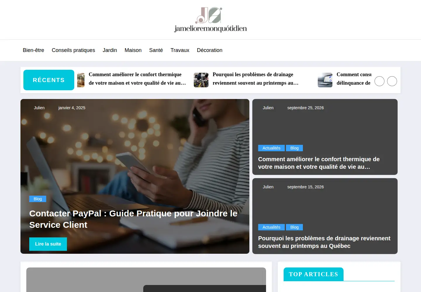 Screenshot of jamelioremonquotidien.com