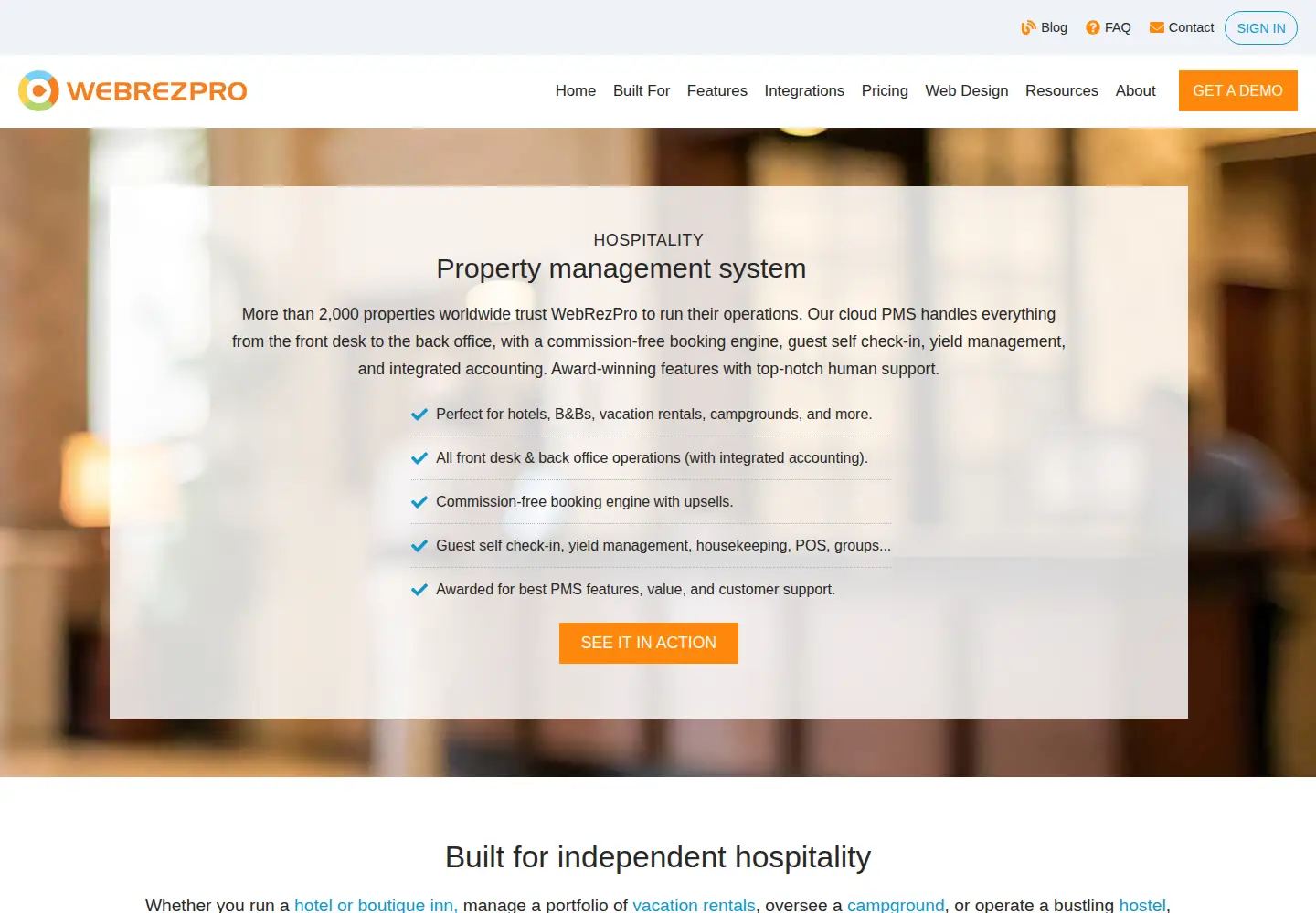 Screenshot of webrezpro.com