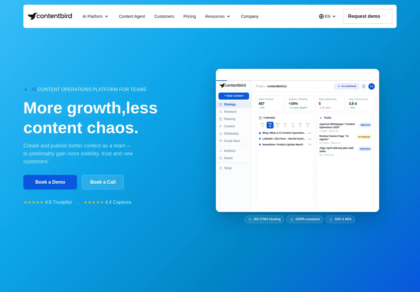 Screenshot of contentbird.io
