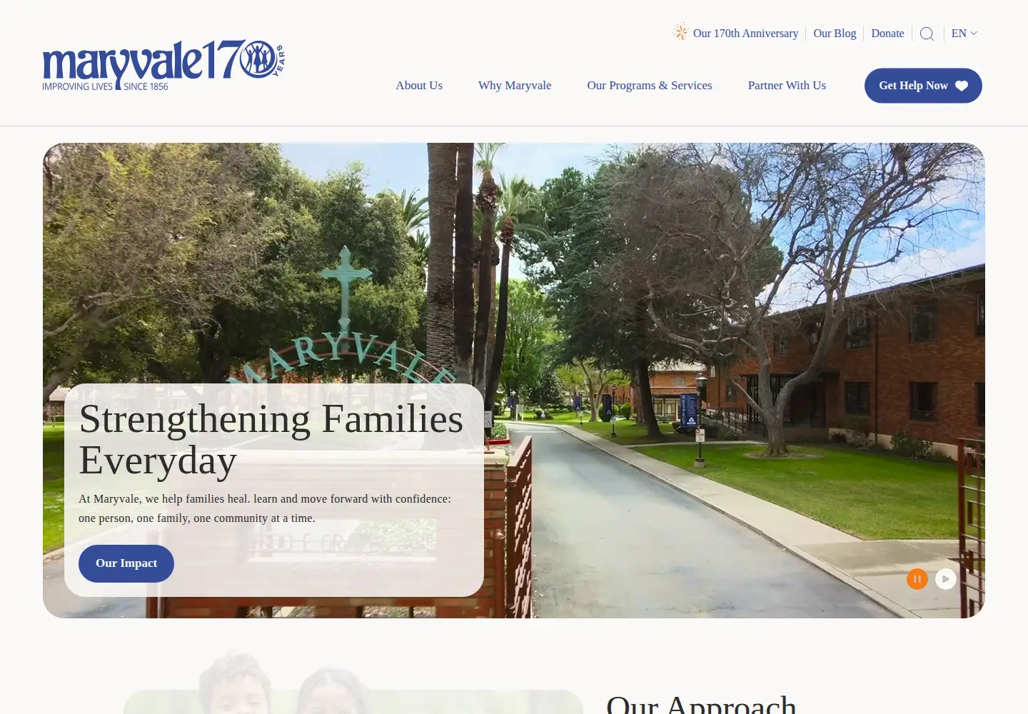 Screenshot of maryvale.org