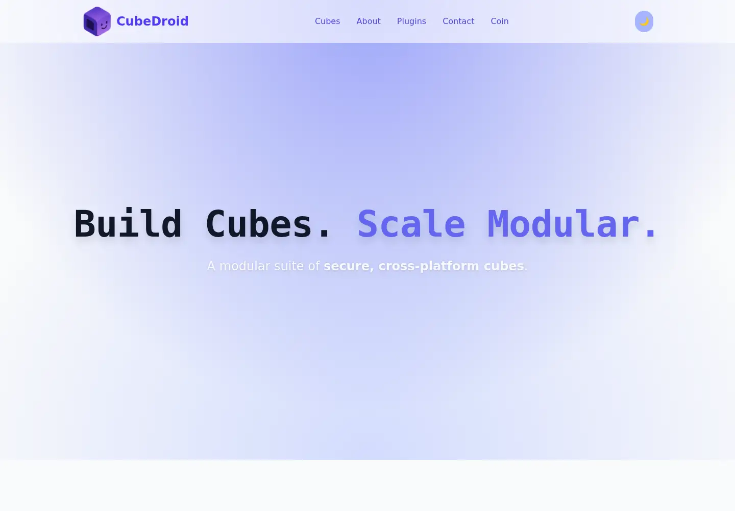 Captured homepage of cubedroid.com in the current scan