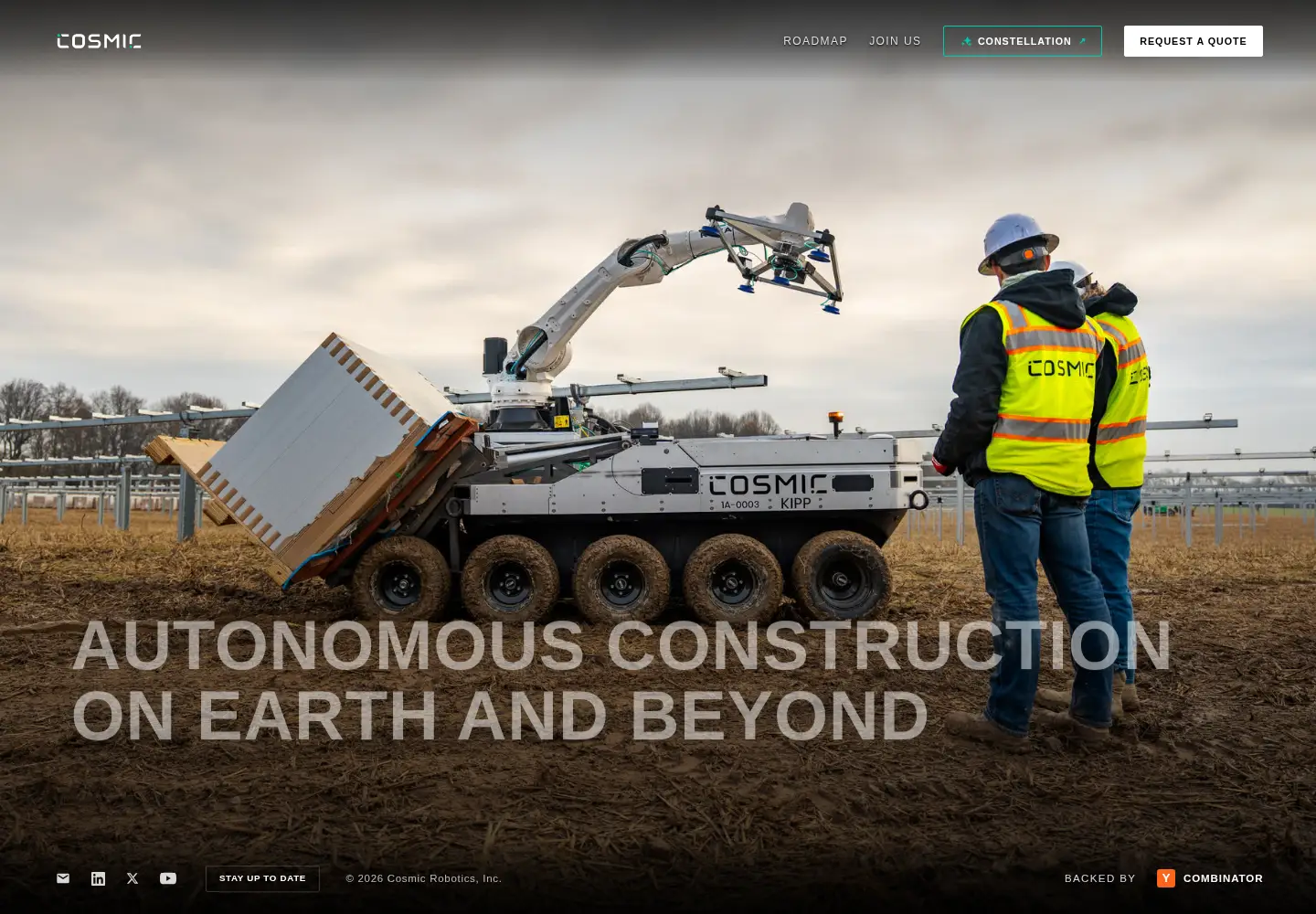 Screenshot of cosmicrobotics.com