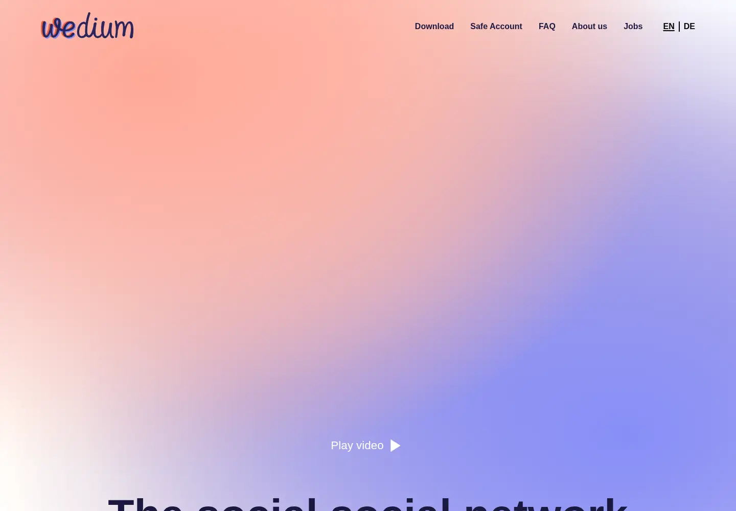 Screenshot of wedium.social