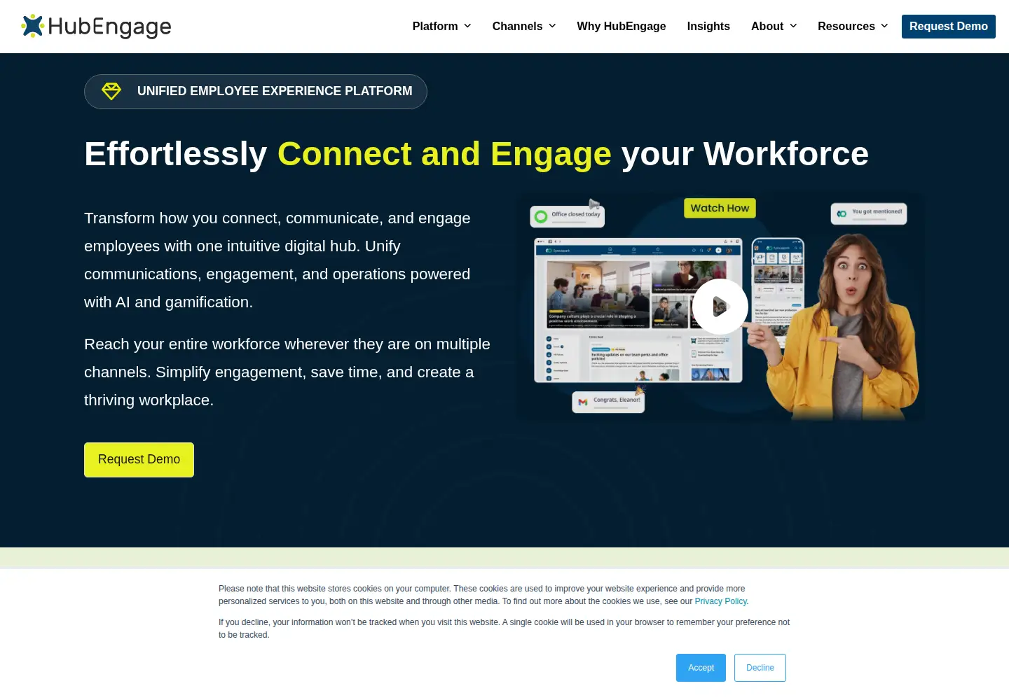 Screenshot of hubengage.com
