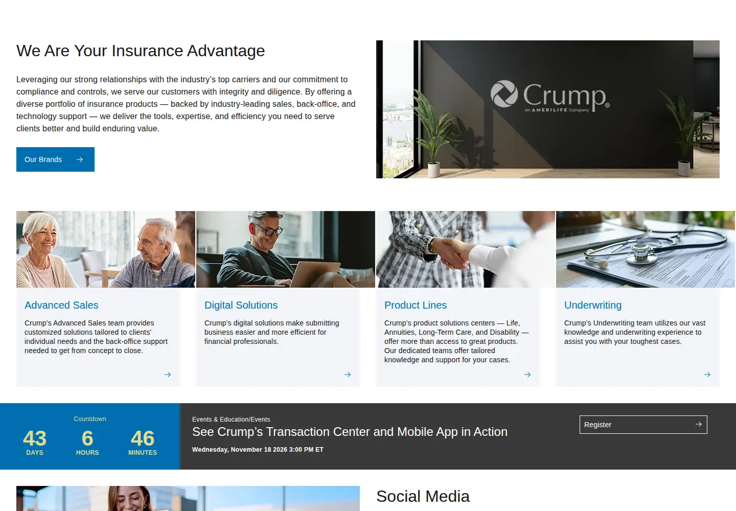 Screenshot of crump.com