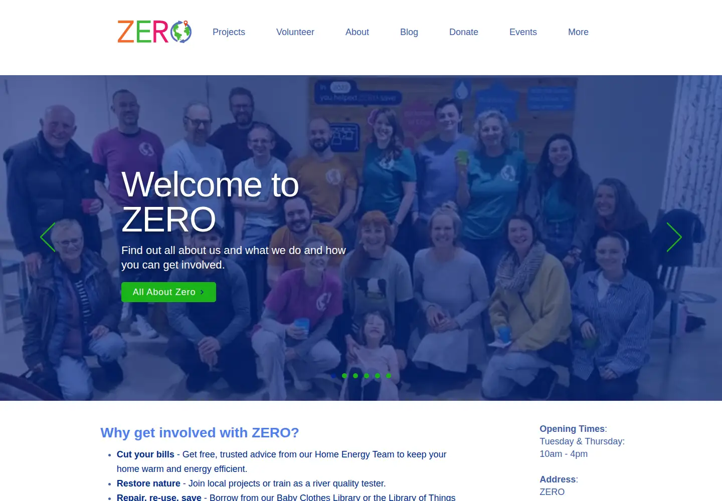 Screenshot of zerocarbonguildford.org