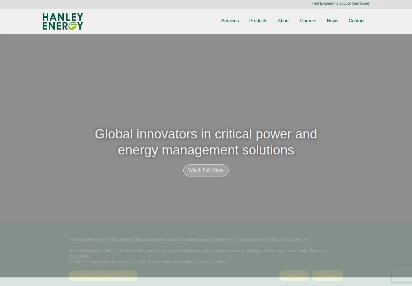 Screenshot of hanleyenergy.com