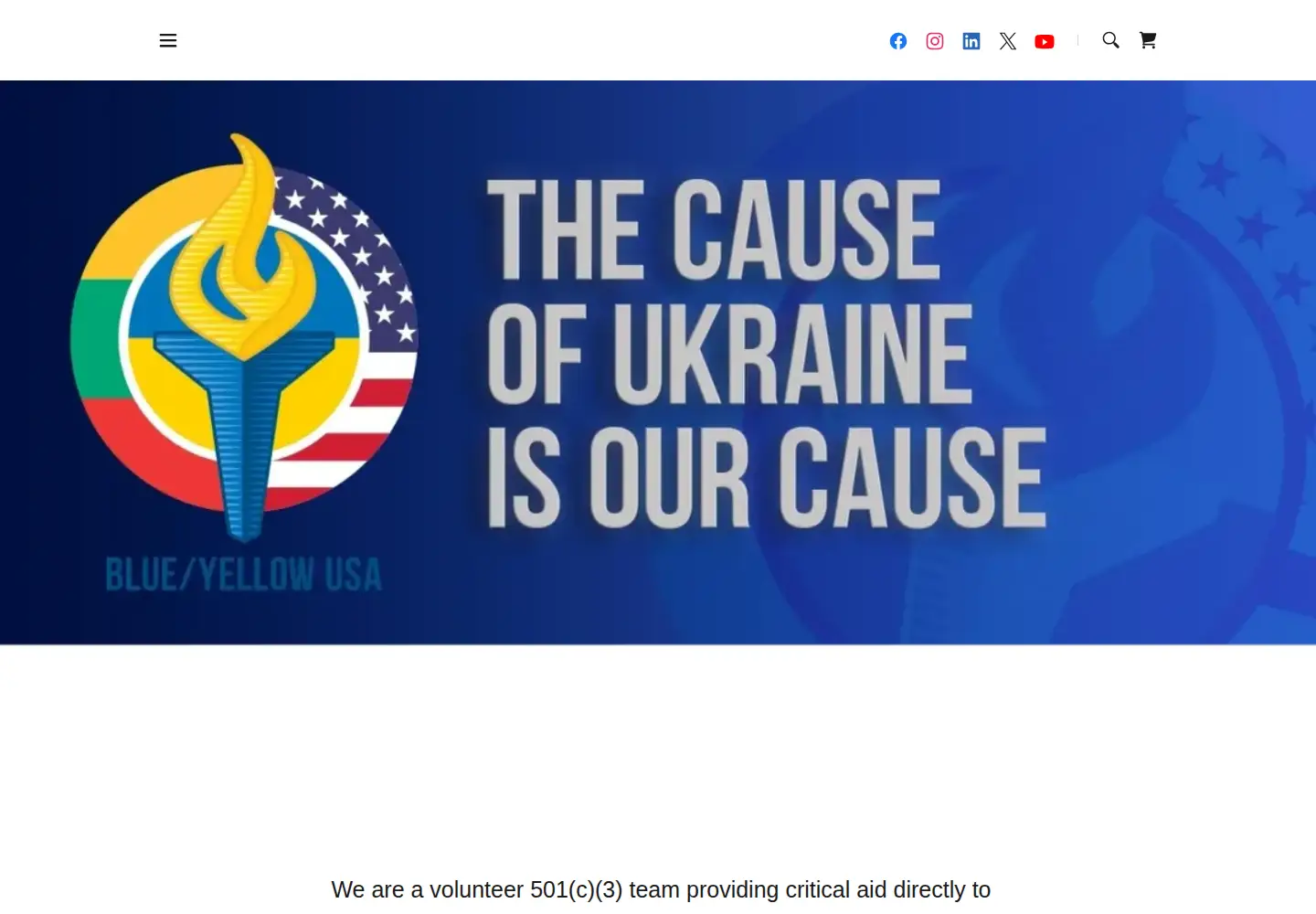 Screenshot of foblueyellowukraineusa.org