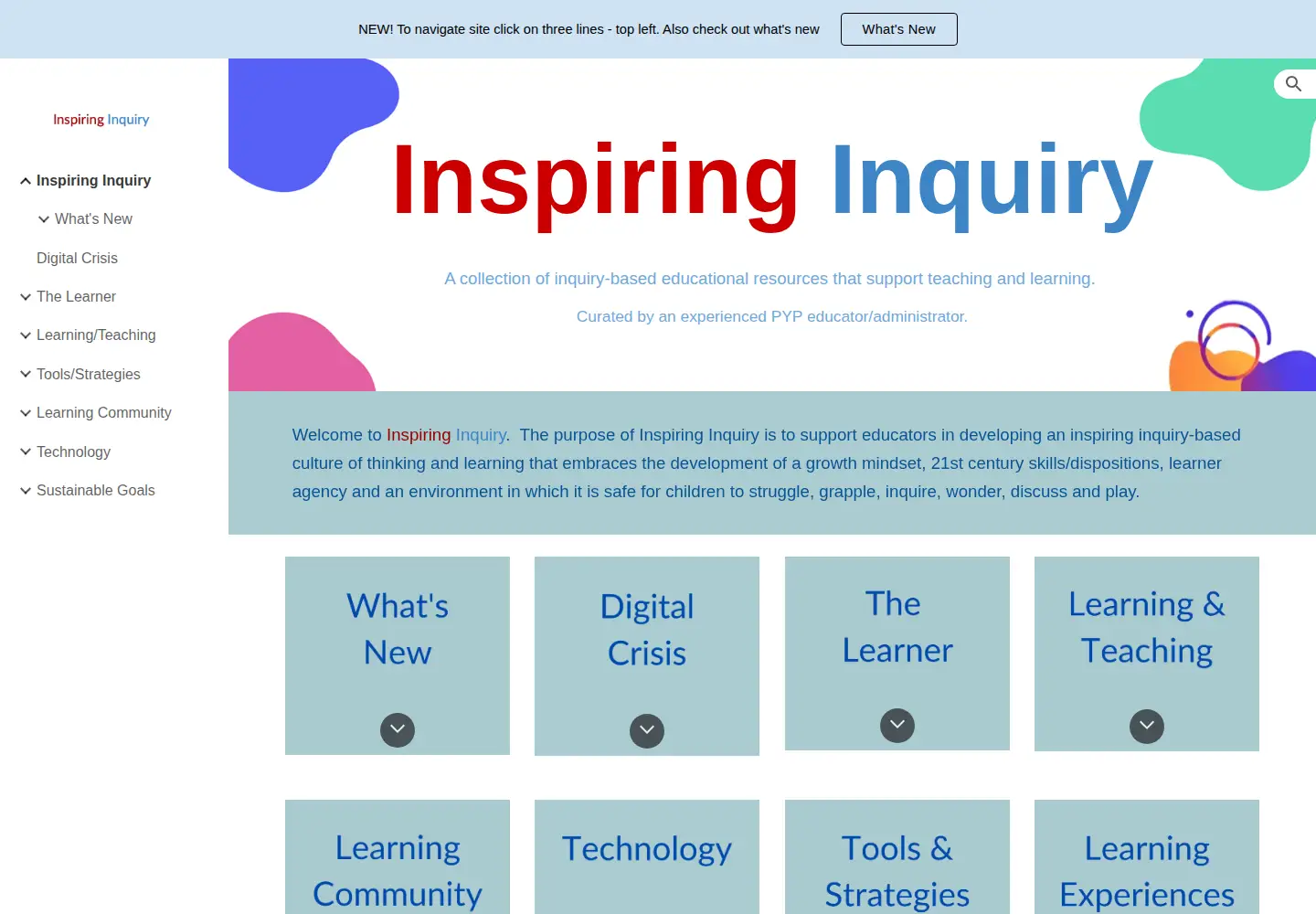 Screenshot of inspiringinquiry.com