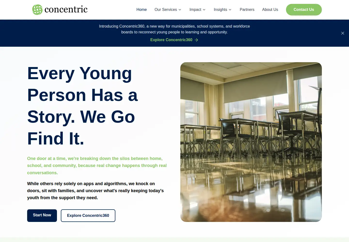Screenshot of concentriced.org