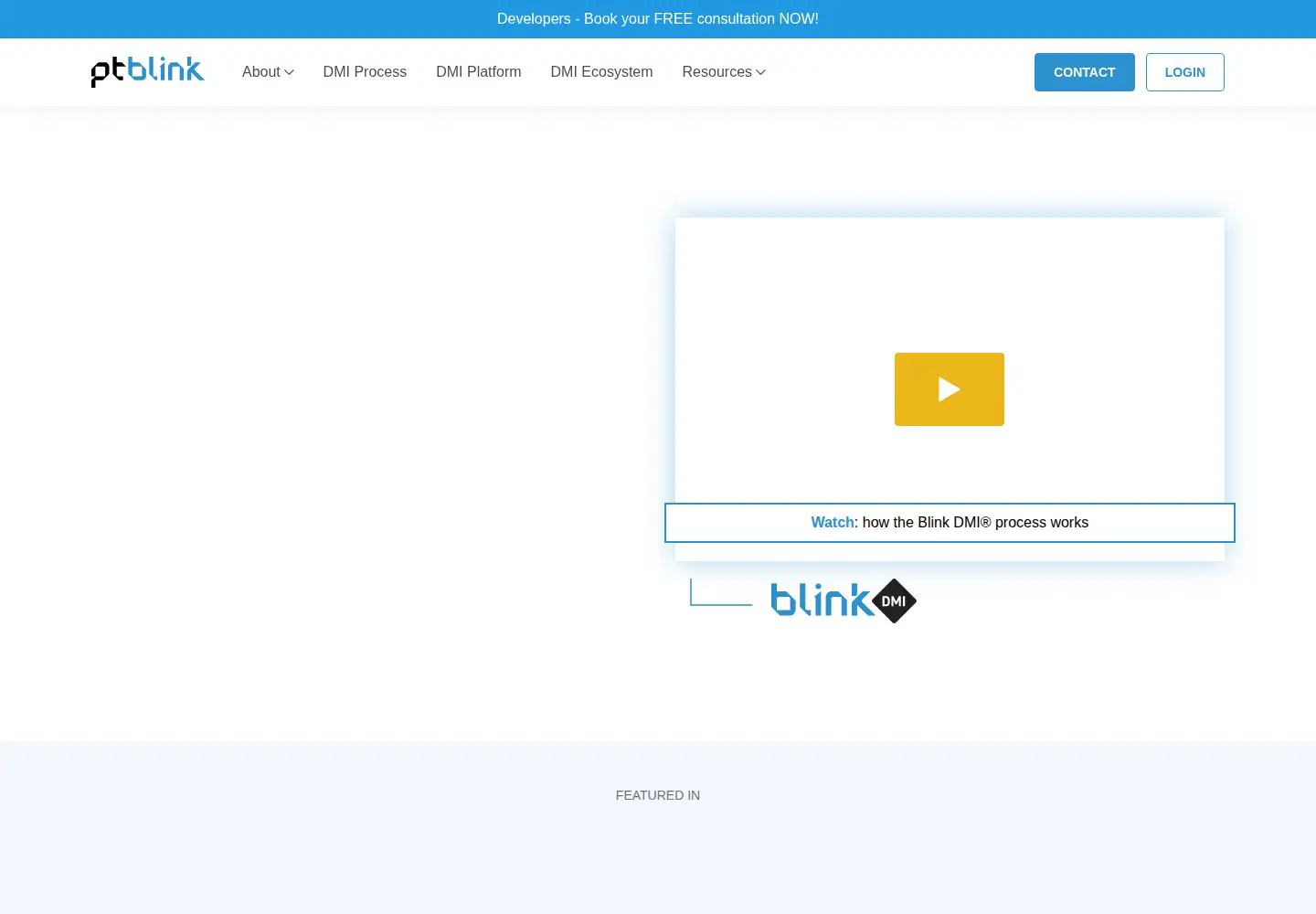 Captured homepage of ptblink.com in the current scan