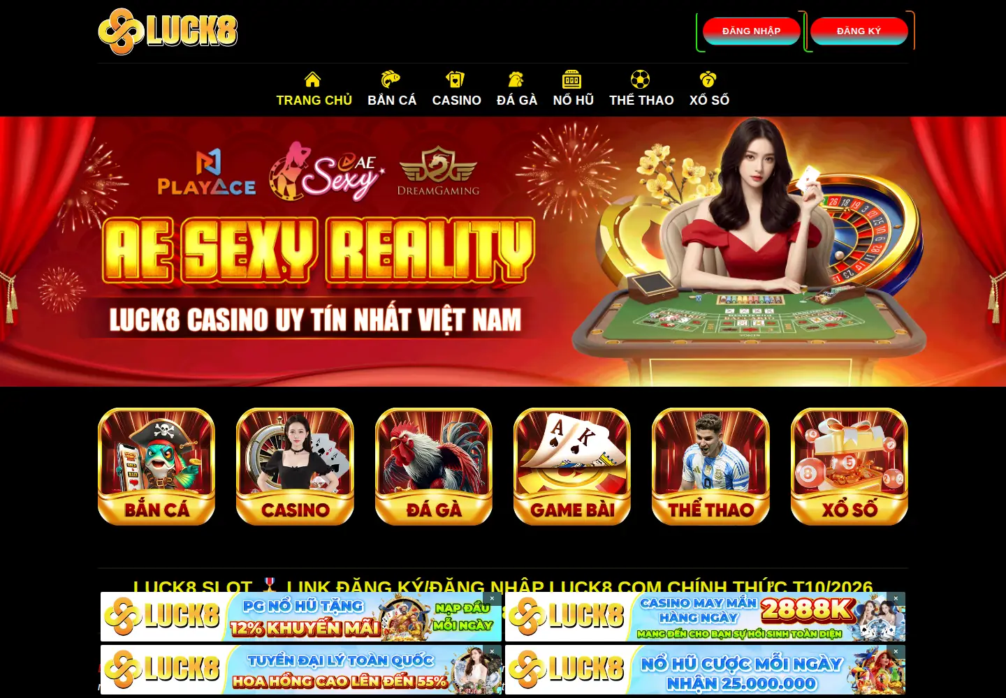 Screenshot of luck8.supply