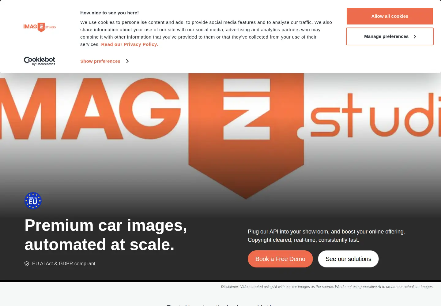 Screenshot of imagin.studio